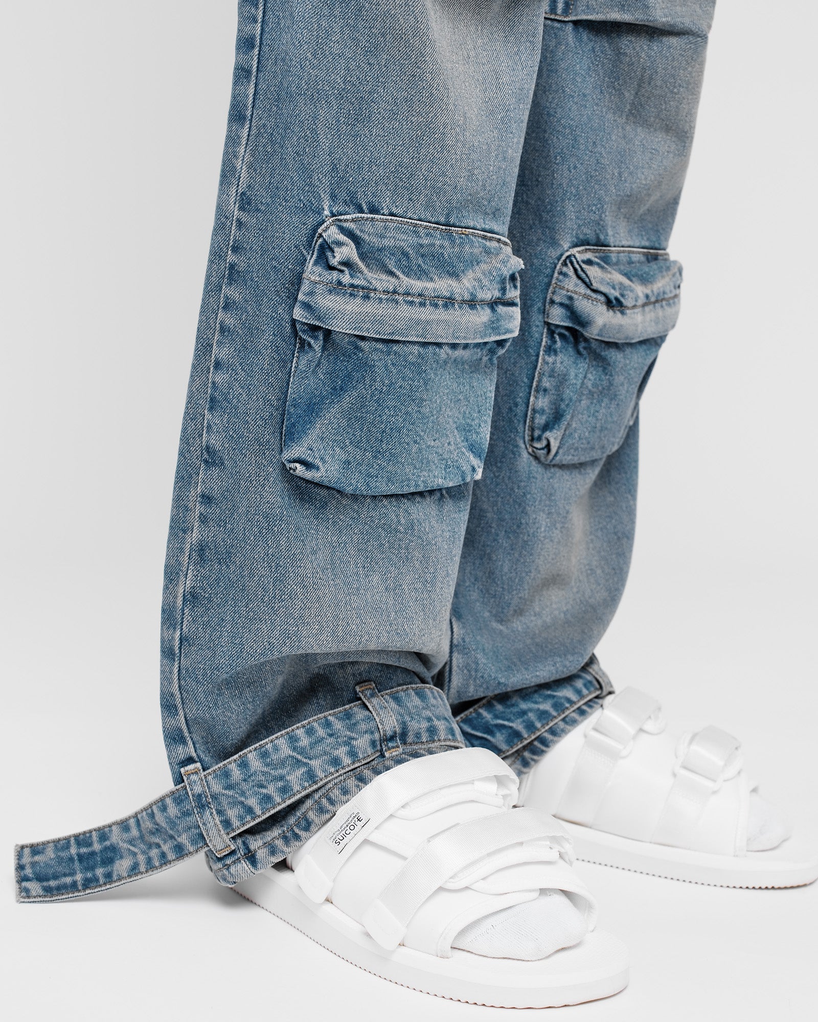 Denim Cargo Pants