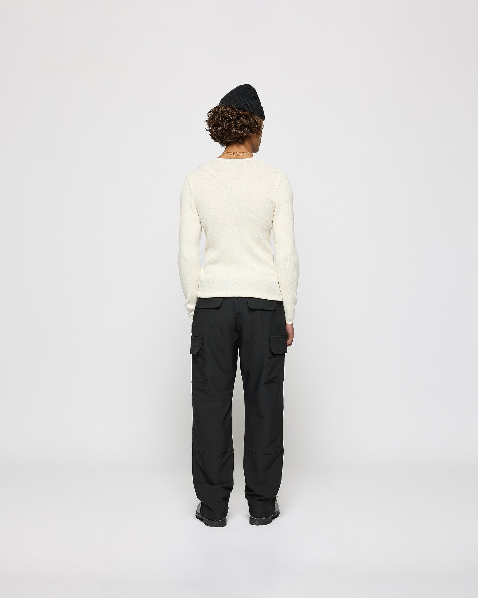 Nylon Straight Cargo Pants