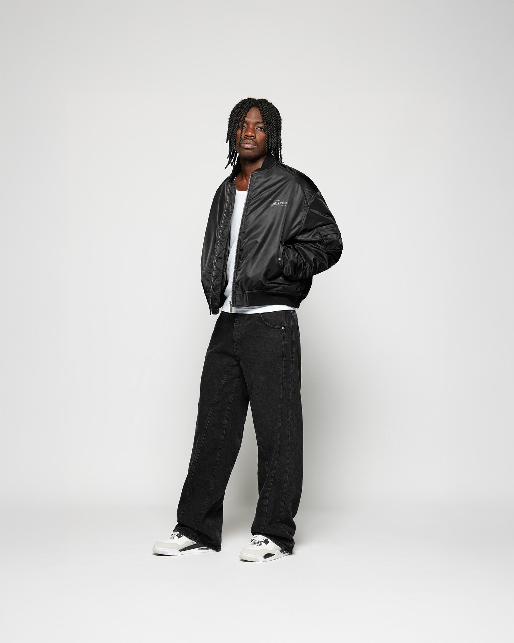 Glossed Bomber Jacket