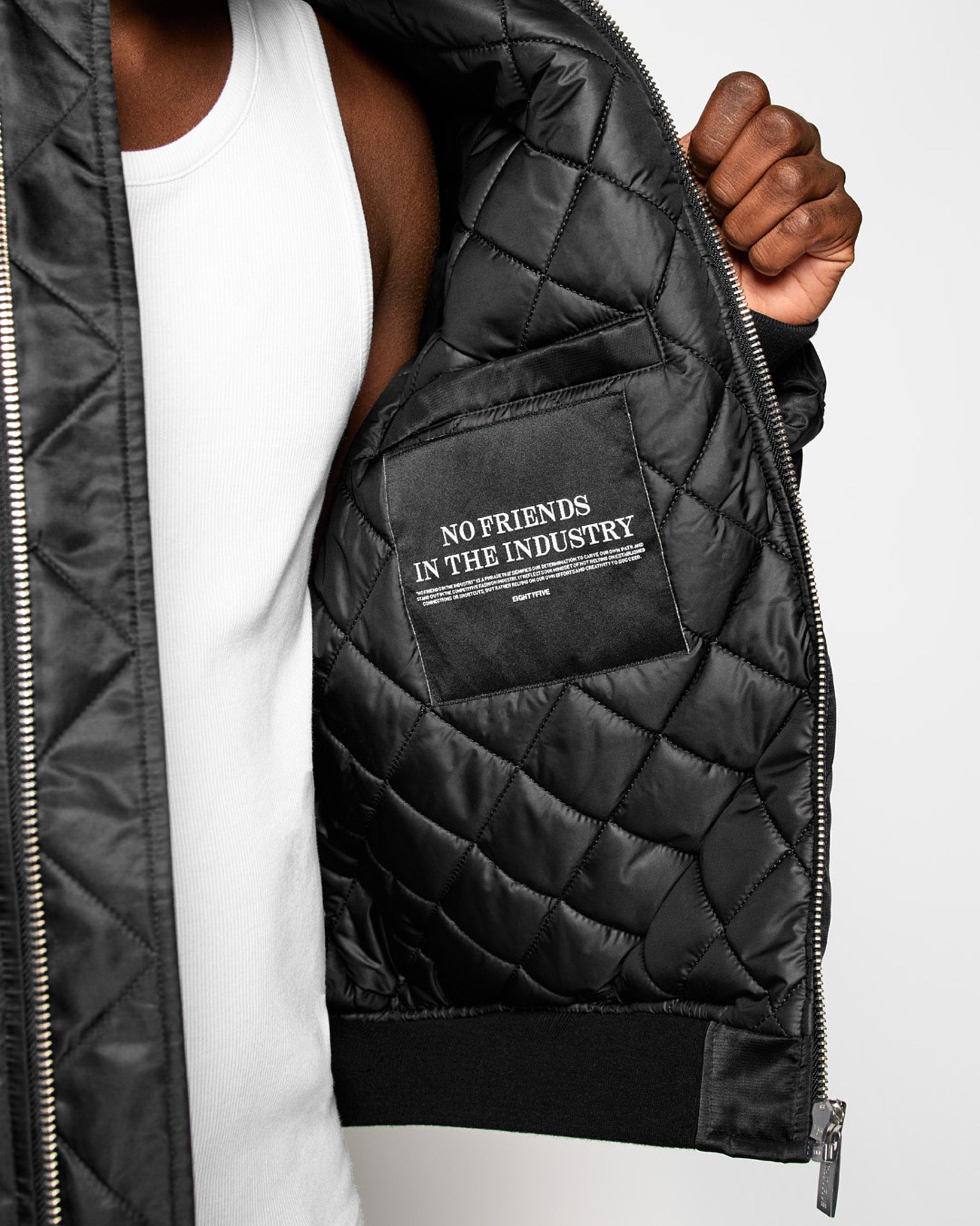 Glossed Bomber Jacket