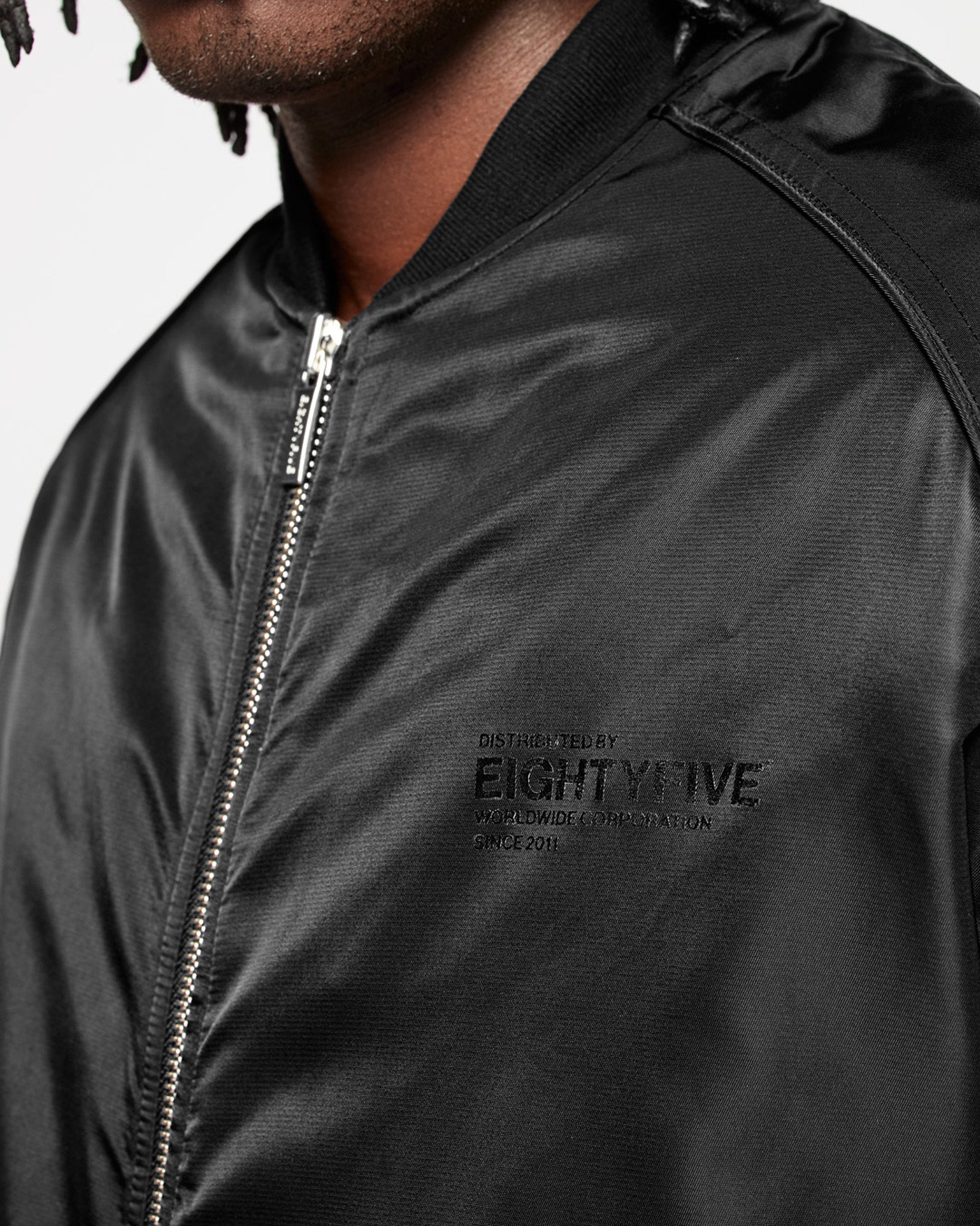 Glossed Bomber Jacket