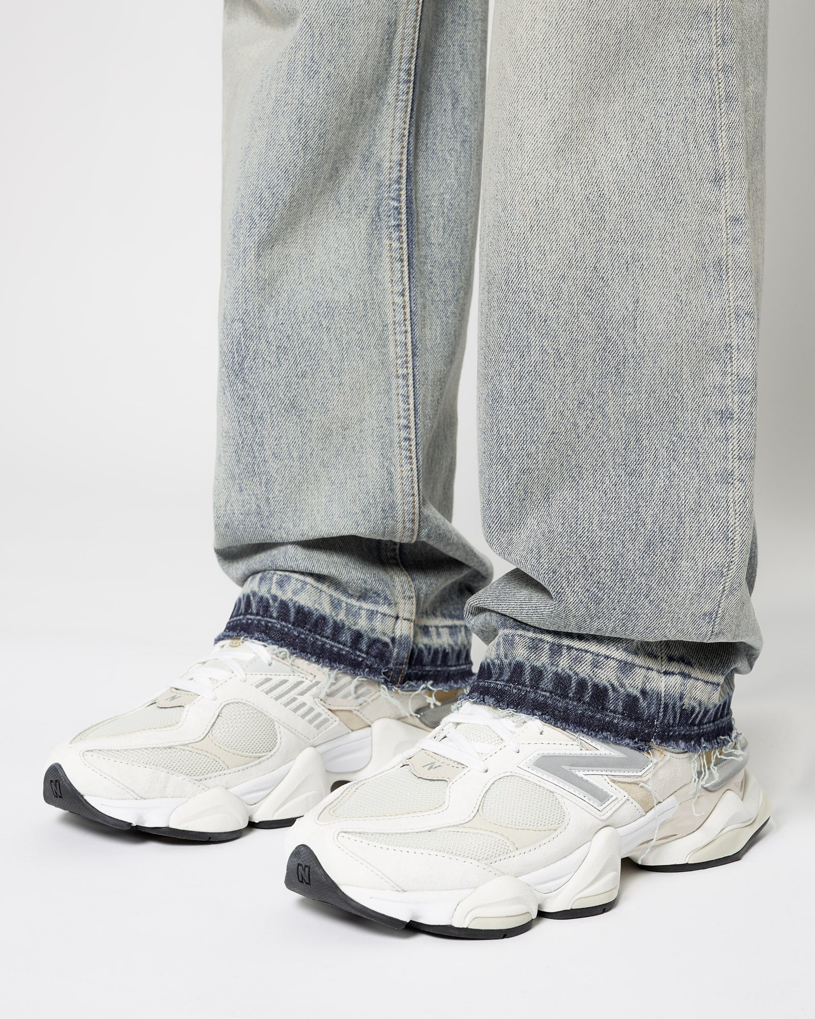 Open Hem Straight Denim