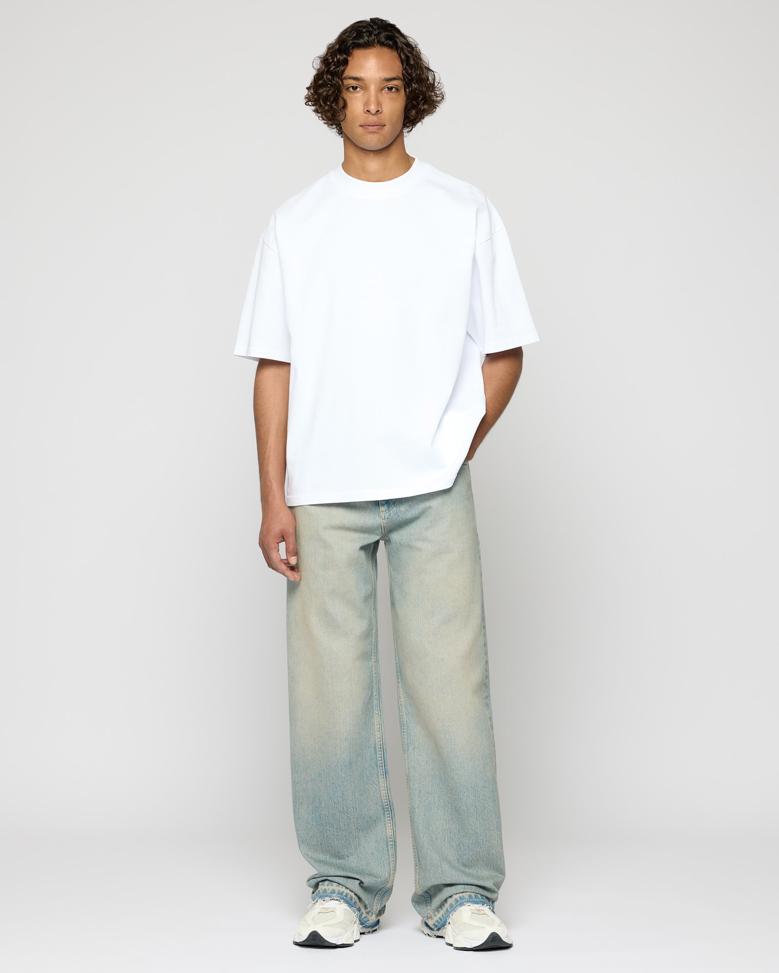 Open Hem Baggy Denim