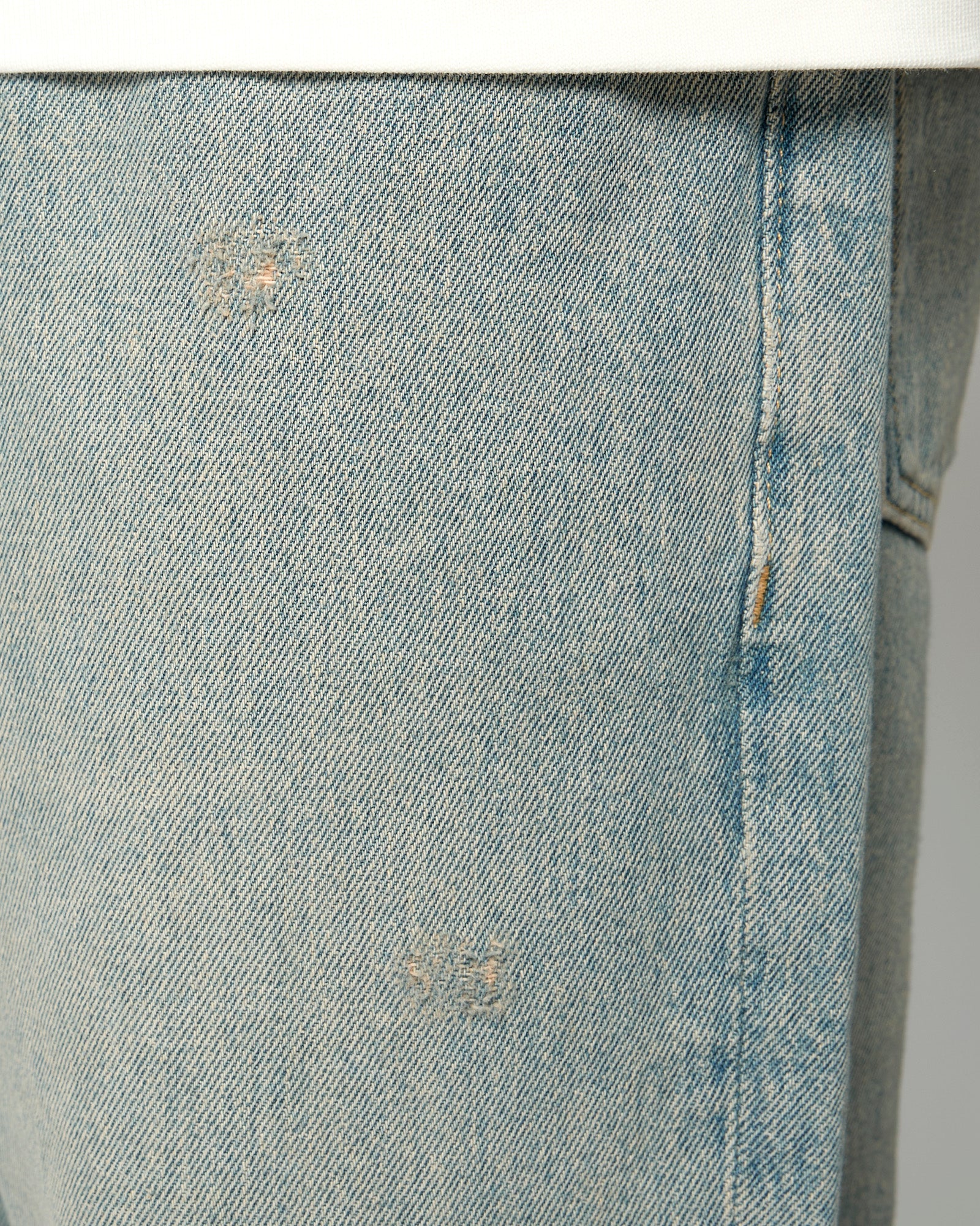 Open Hem Straight Denim