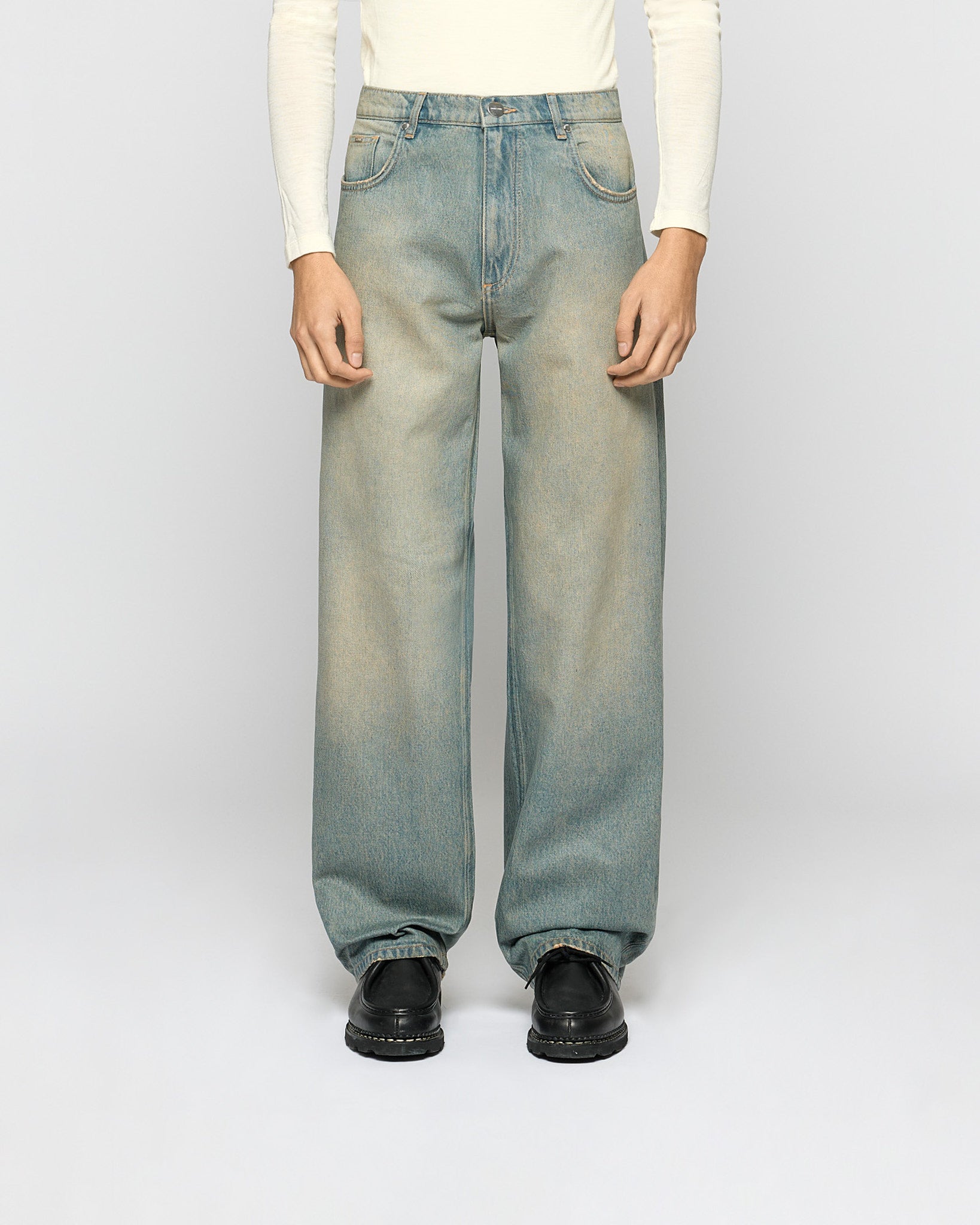 Coated Relaxed Denim