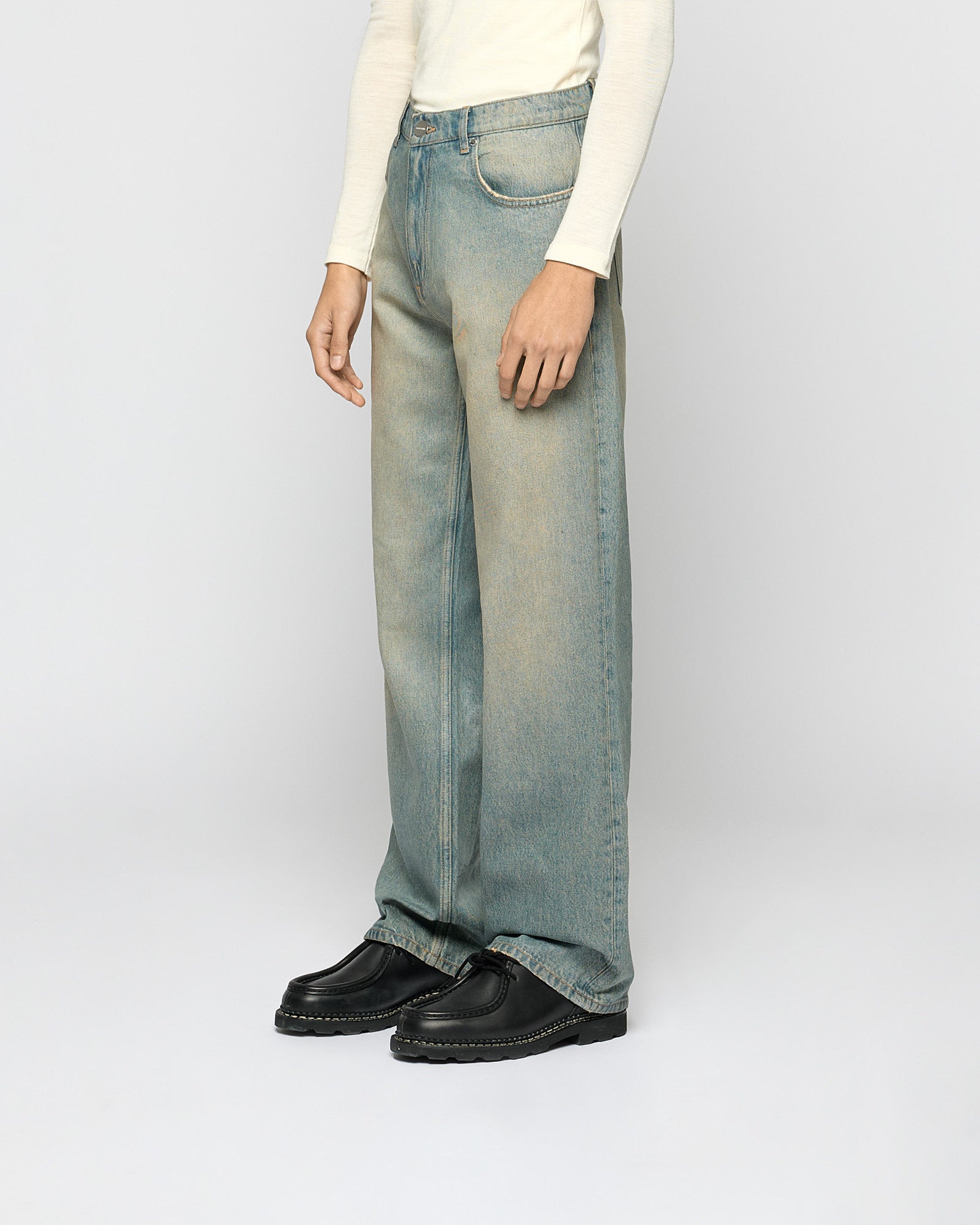 Coated Relaxed Denim