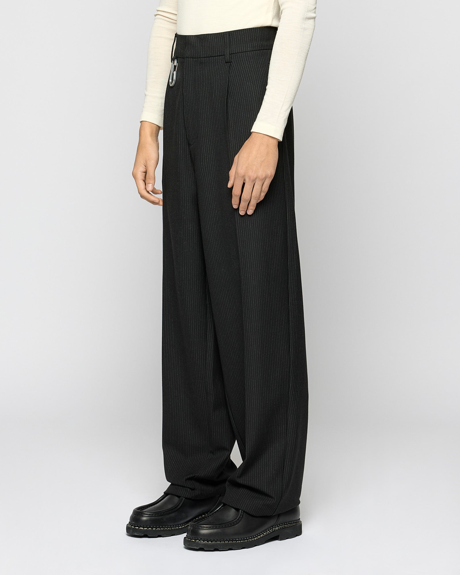 Pinstripe Baggy Tailored Pants
