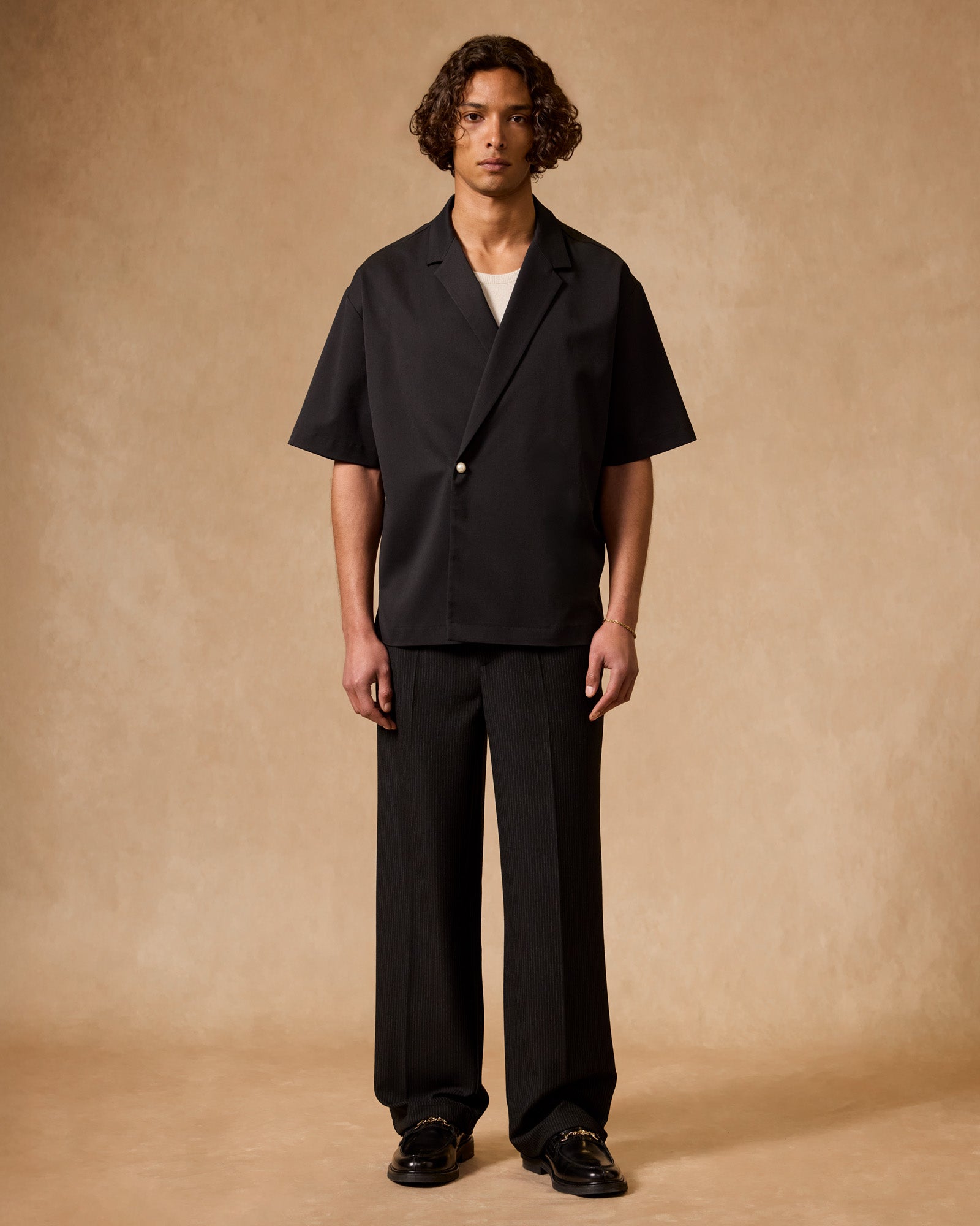 Pinstriped Regular Tailored Pants