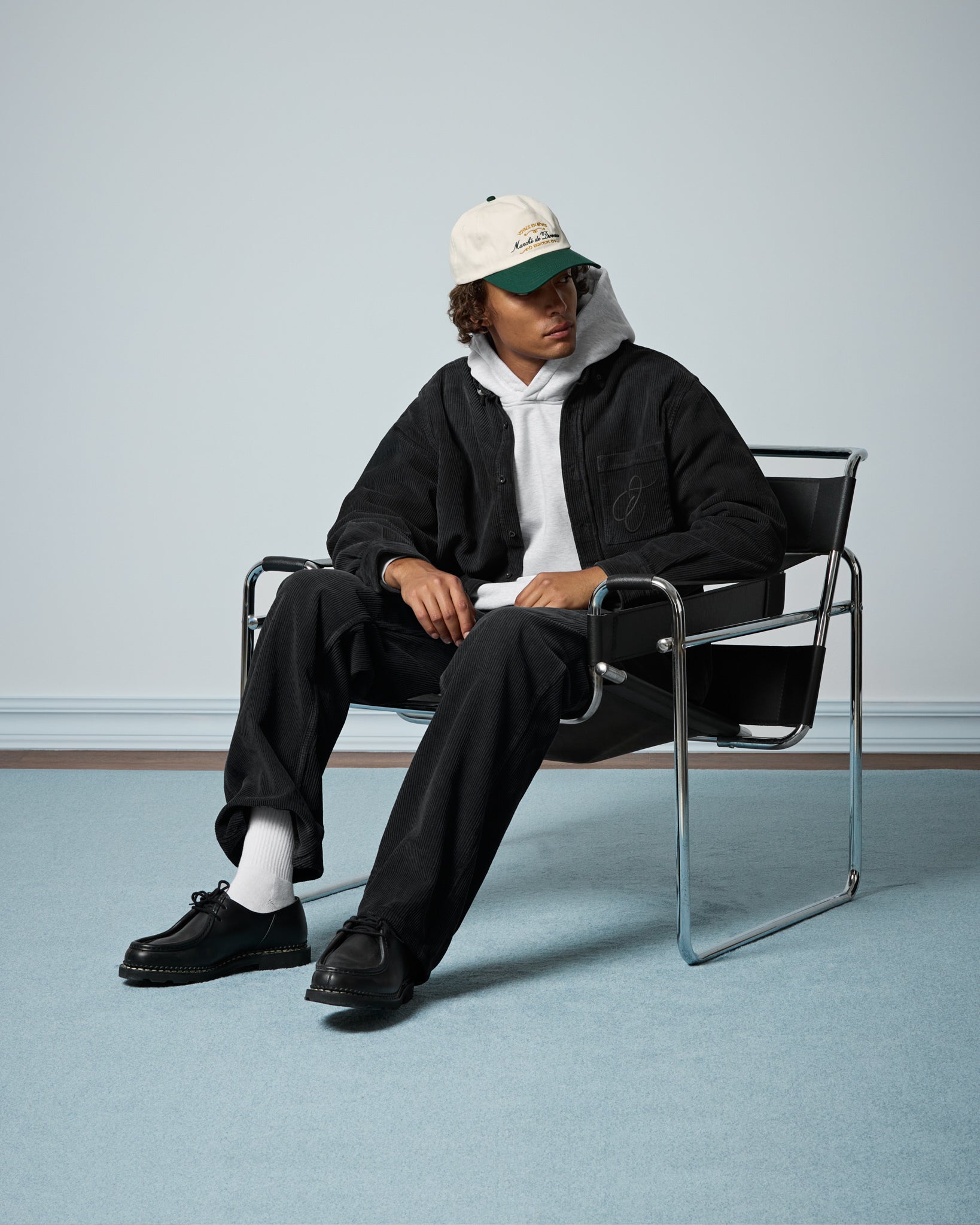 Washed Pleated Corduroy Pants