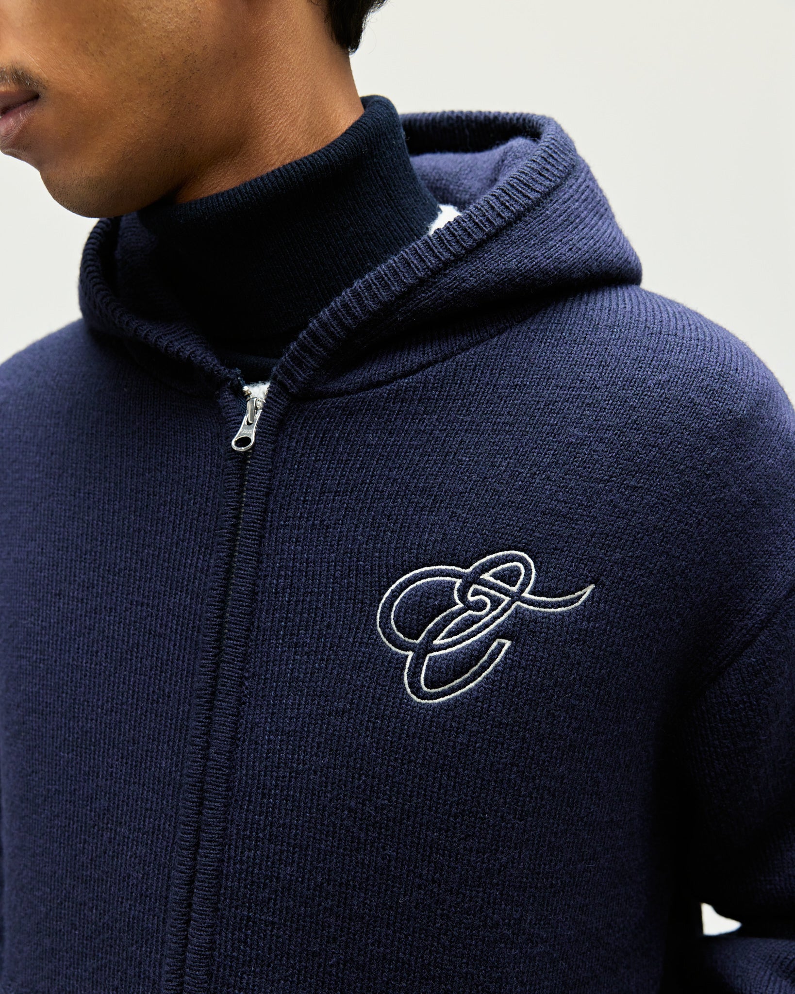 Knitted Heavy Zip Hoodie