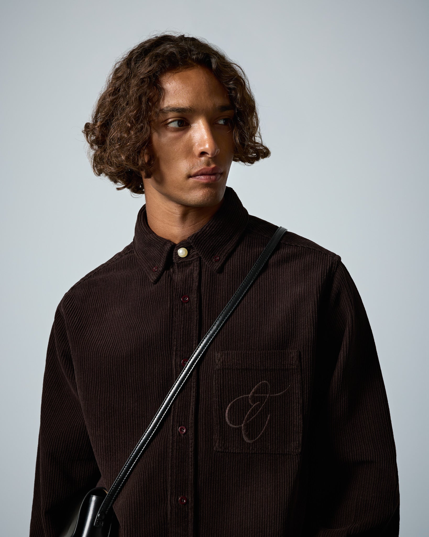 Washed Corduroy Button-Down Shirt