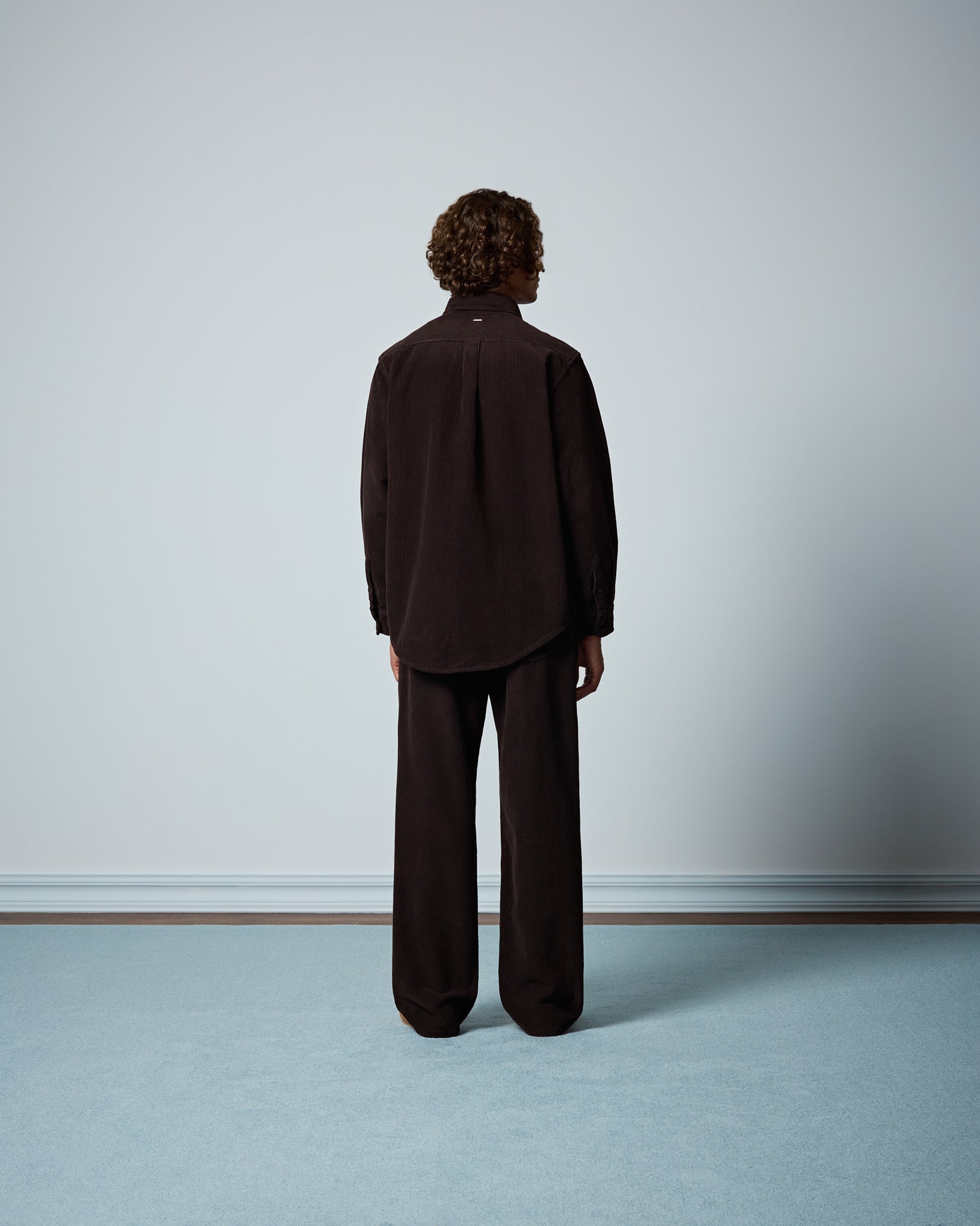 Washed Pleated Corduroy Pants