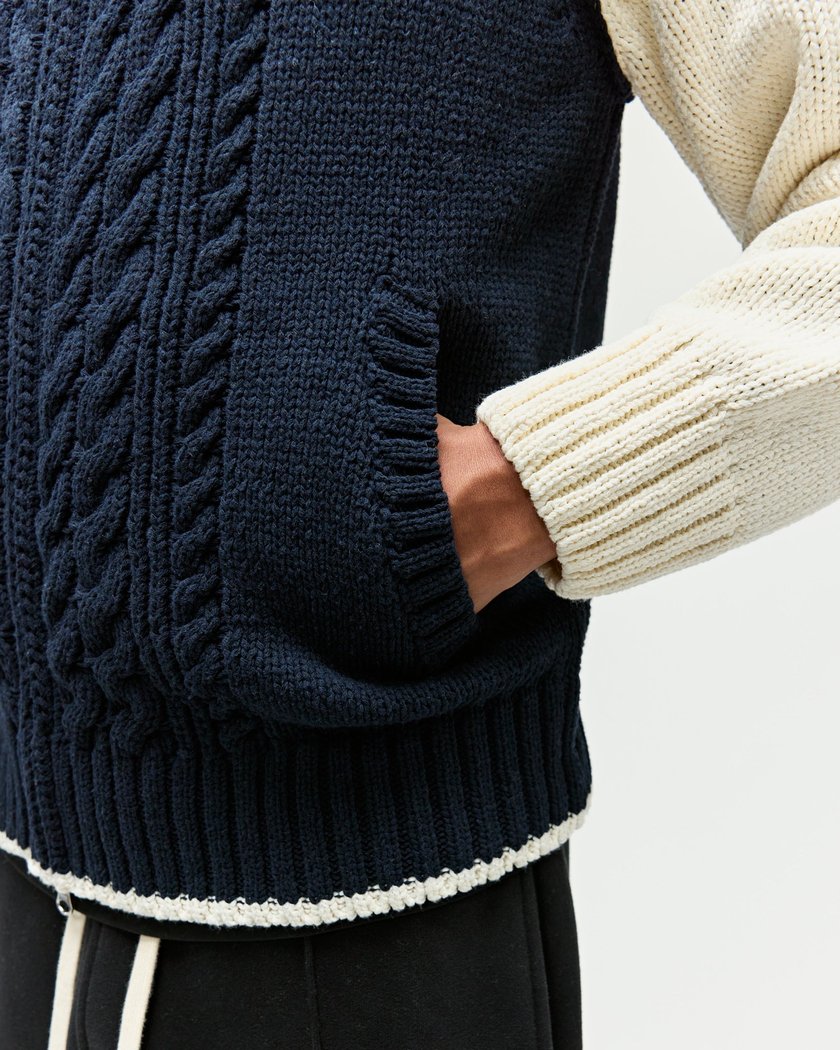 Cable Knit Trainer Jacket
