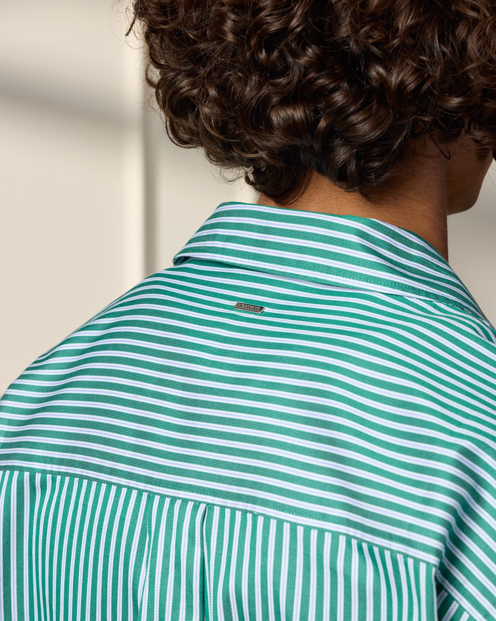 Striped Shirt with Resort Collar