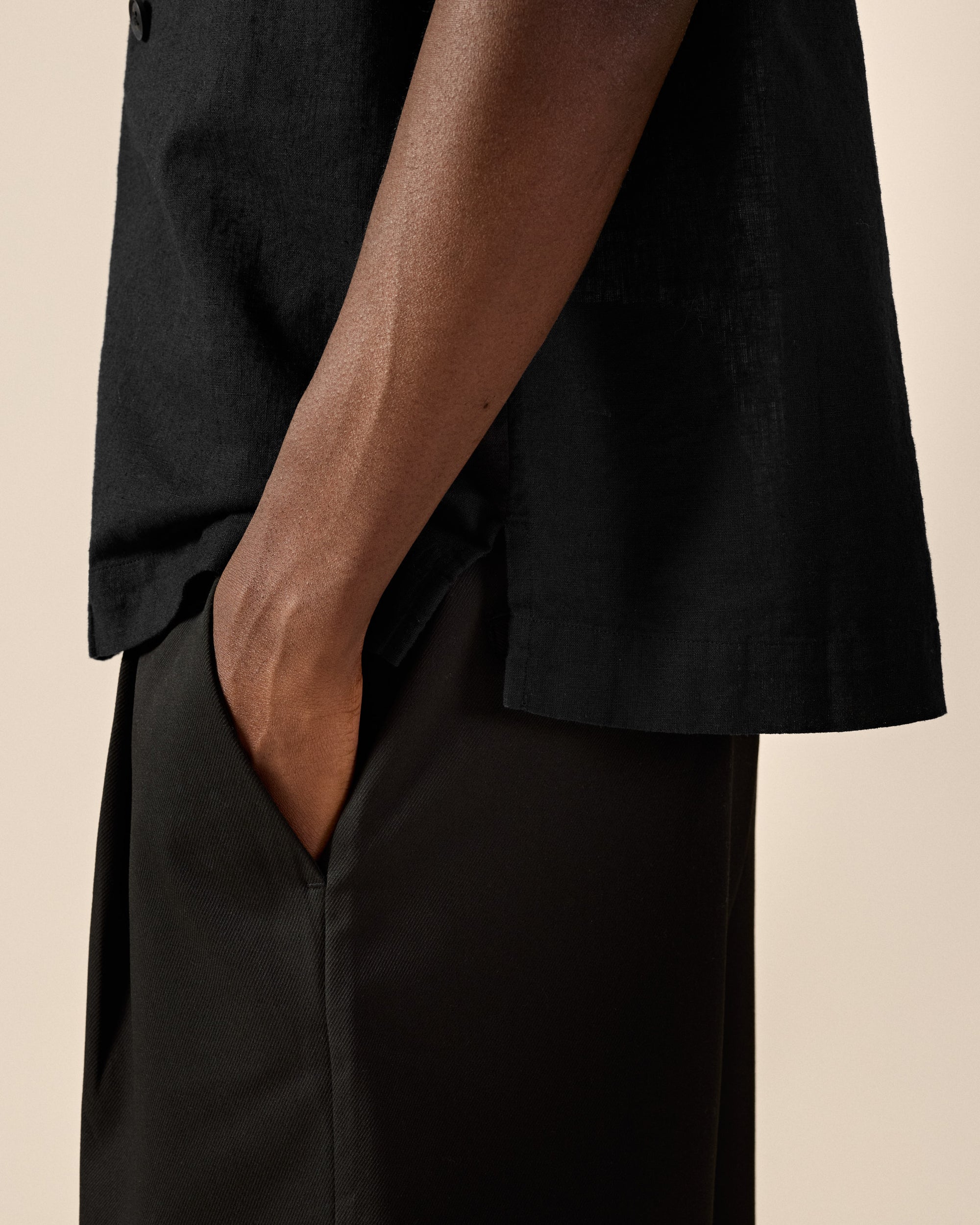 Double-Breasted Cotton Linen Shirt