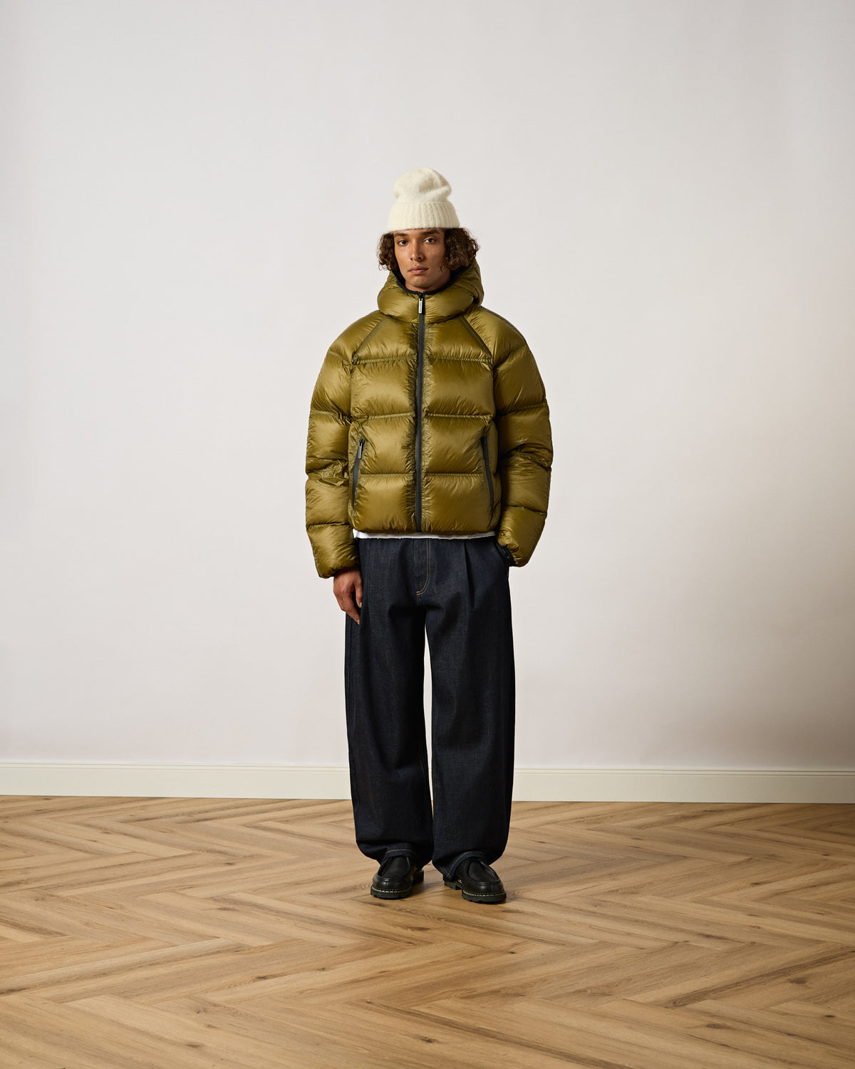 Translucent Reversible Down Puffer Jacket