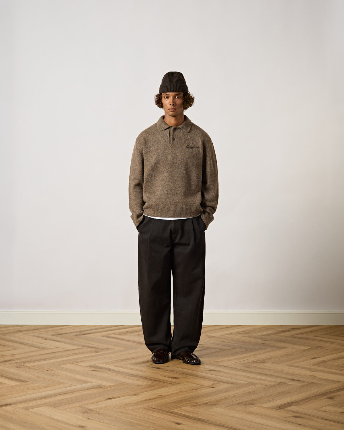 Knit Polo Sweater