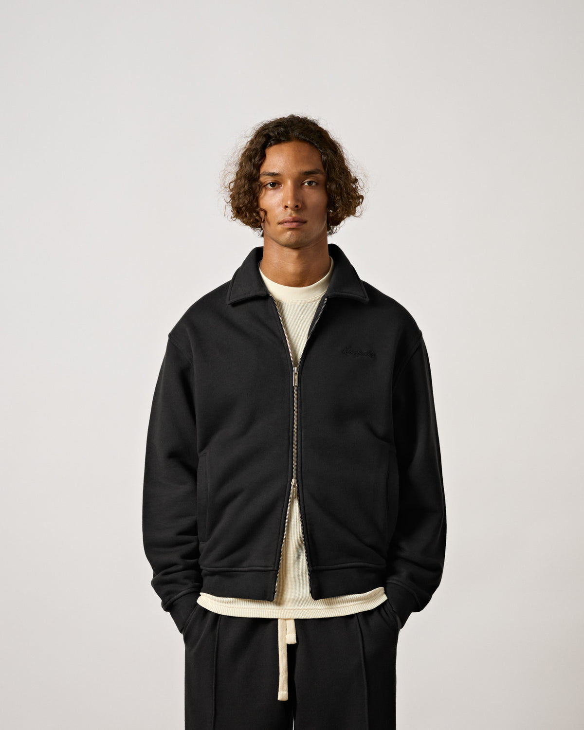 Sweat Jacket with Kent Collar
