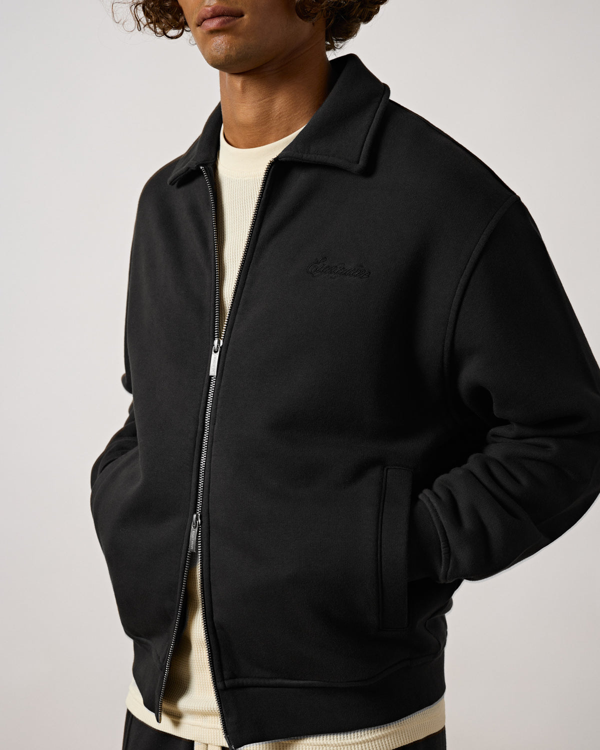Sweat Jacket with Kent Collar